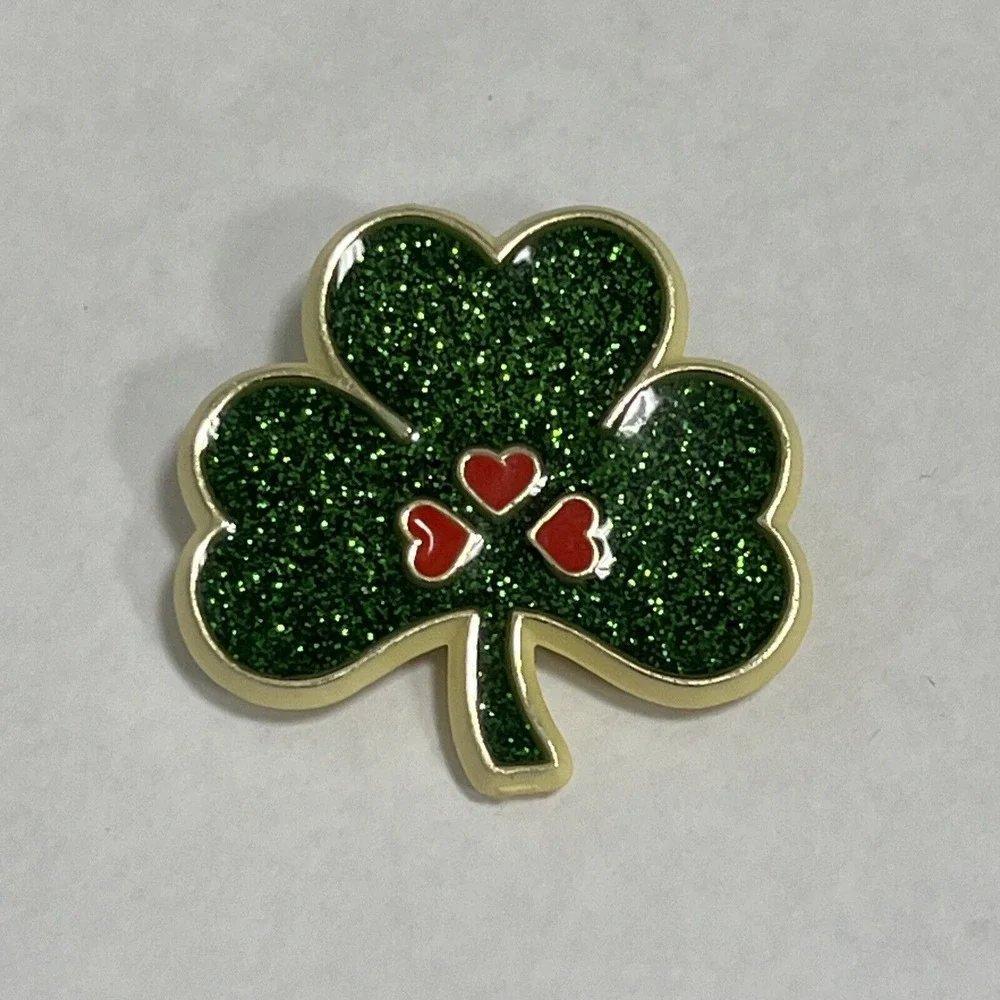 Hallmark Vintage St. Patrick's/St Patty's Collectible 3 Pins Clover Pot‎ Of Gold